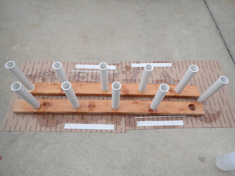 Member DIY - How To... - Making A Diy Fishing Rod Pole Holder Out Of Pvc  Pipe And 2x4s | ShrimpNFishFlorida is Florida's Official Anglers Social  Networking Community