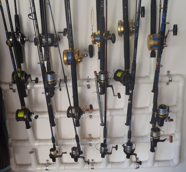 Good Ideas - Pvc Fishing Rod Holders Storage Ideas